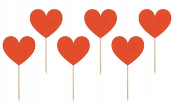 Dekoracje Do Muffinek Serca, 11 Cm Partydeco