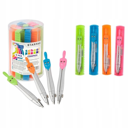 Cyrkiel Metalowy+Grafit Kol Etui Tuba Starpak, 1 sztuka qx