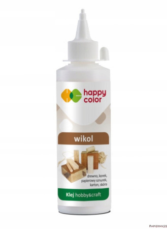 Klej Wikol Premium, Butelka 250g, Happy Color