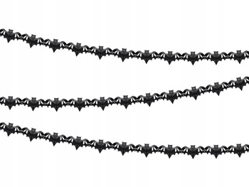 Girlanda Bibułowa Nietoperze, Czarny, 4m Partydeco