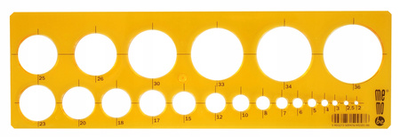 Szablon Do Kreślenia Okręgów 2-36Mm Pratel