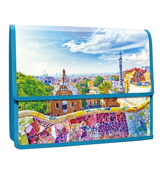 Barcelona Teczka Z Klapką Na Rzepy Z Nadrukiem A4 Pp Pantaplast