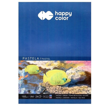 Blok Do Pasteli  A4, 24 Ark, 3 Kol, 160G Happy Color