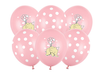 Balony 30Cm, Słonik, Pastel Pink Mix (1 Op. / 50 Szt.) Partydeco