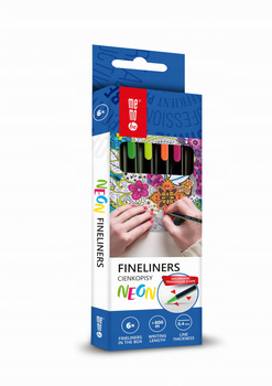 Cienkopis 0,4mm, 6k Neonowe Mc102-99-06 Memobe