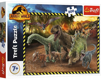 Puzzle 200 Dinozaury Z Parku Jurajskiego Trefl