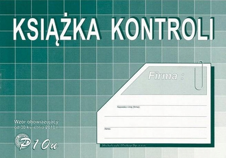 Druk Książka Kontroli A5 0 P10-U. Michalczyk