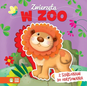 Książka Z Szablonem. Zwierzęta W Zoo Zielona Sowa..