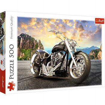 Puzzle 500 Czarny Motocykl Trefl