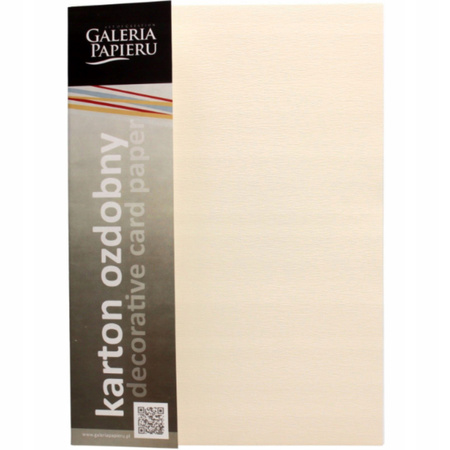 Karton Ozdobny Atlanta Kremowy 20szt 230g 203202 Galeria Papieru