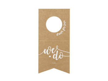 Zawieszki Na Butelki We Do, 8X16,5Cm: 1Op./10Szt. Partydeco