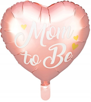 Balon Foliowy Mom To Be, 35cm, Różowy Partydeco