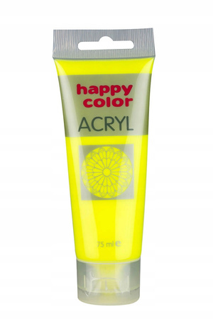 Farba Akrylowa 75Ml, Czerwony Fluo, Happy Color