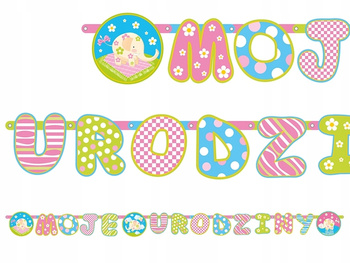 Baner Moje Urodziny, 13 X 186Cm. Partydeco