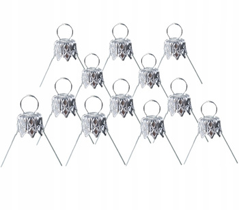 Zawieszki Do Bombek Zw-5900 16mm, Srebrne 12szt. Aliga