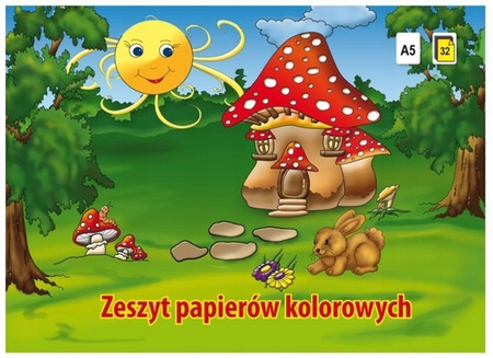 Zeszyt Papierów Kolorowych A5 32 ark Kreska