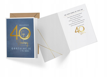 Karnet V-011 Urodziny 40 (cyfry) Kukartka