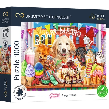 Puzzle 1000 Cuteness Overload: Doggy Peekers TREFL