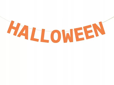 Baner Halloween, 2.5 M, Pomarańczowy Partydeco