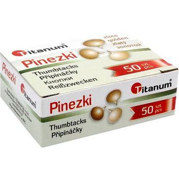 Pinezki Złote 50szt Titanum