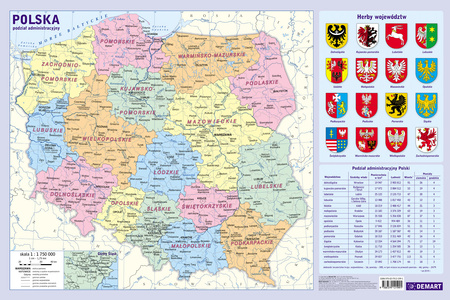 Podkładka Mapa Polski Administracyjna Demart