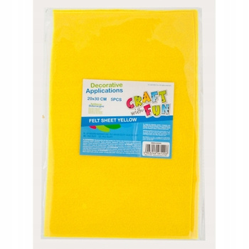 Filc Arkusz 20X30/5Szt Żólty Starpak