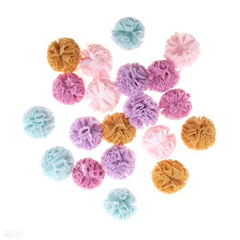 Pompony Tiulowe 2 Cm 20 Szt. Pastelowe Dpcraft