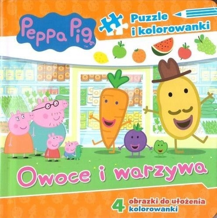 Świnka Peppa Puzzle I Kolorowanki Owoce Media Rodzina