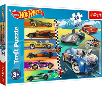 Puzzle 24 Maxi Szybkie Hot Wheels Trefl