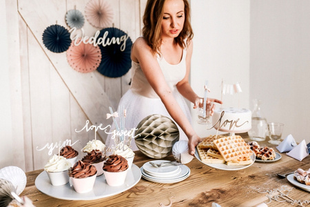 Baner Wedding, Srebrny, 16,5X45Cm Partydeco