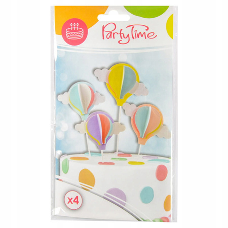 Dekoracja Tortu - Kolorowe Baloniki (4 Szt.) Arpex