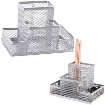 Przybornik 08249 Srebrny 4 Komorowy Penword