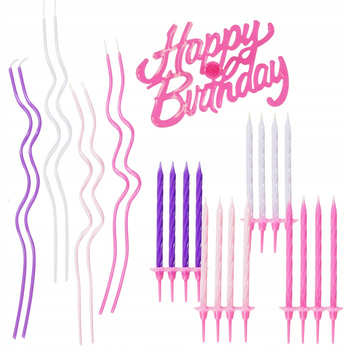 Zestaw Świeczek Urodzinowych Dla Dziewczynki Arpex