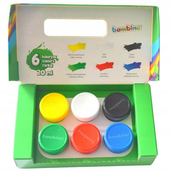 Farby Plakatowe Bambino 6 Kolorów, 20 Ml Majewski