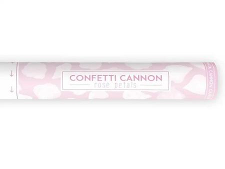 Tuba Z Płatkami Róż, Biały, 40Cm Partydeco