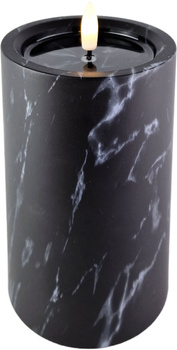Świeca Led 15cm Φ9cm Efekt Marmuru - Black Cortina