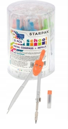 Cyrkiel Metal+Grafit Etui Starpak, 1 sztuka qx