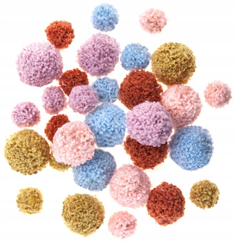 Pompony Pluszowe Teddy 30 Szt. Multikolor Dpcraft