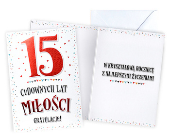 Karnet V-080 Rocznica ślubu 15