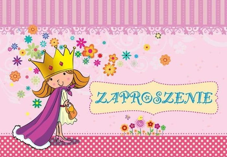 Zaproszenie ZZ-054 Urodziny Księżniczka Kukartka