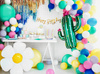 Baner Happy Birthday, Złoty, 16.5x62cm Partydeco