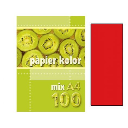 Papier Kolorowy A4-100 Czerwony Kreska