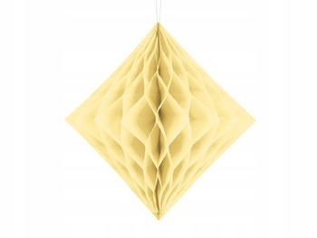 Diament Bibułowy, Kremowy, 30Cm Partydeco