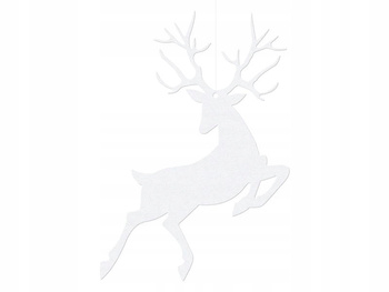 Zawieszki Rudolf, Biały, 9,4 X 14,5Cm (1 Op. / 10 Szt.) Partydeco