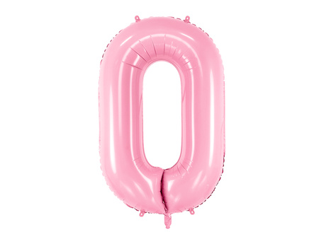Balon Foliowy Cyfra "0", 86Cm, Różowy Partydeco