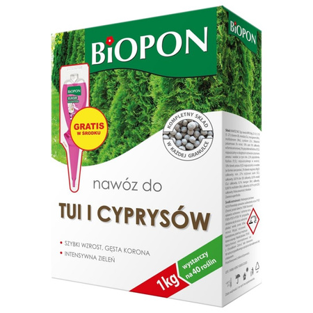 Nawóz Do Tui I Cyprysów Granulat 1Kg Biopon