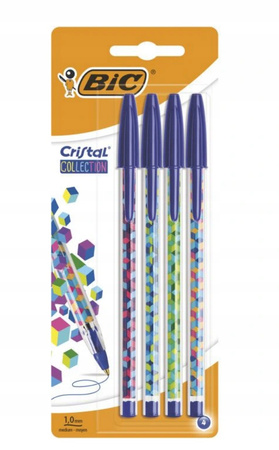 Długopis Niebieski 1mm Cristal 4 Szt. Bic