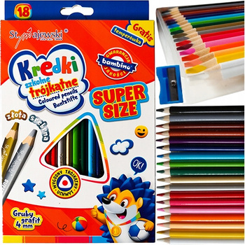 Kredki Szkolne Trójkątne Super Size 18 K Majewski