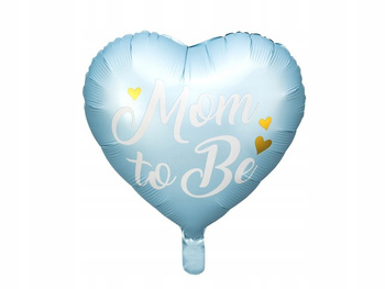 Balon Foliowy Mom To Be, 35cm, Niebieski Partydeco