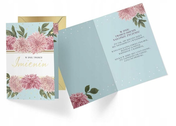 Karnet PR-255 Imieniny (kwiaty) Kukartka